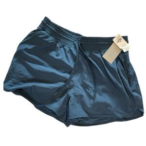 NWT Abercrombie YPB Blue Athletic Drawstring Shorts size Large